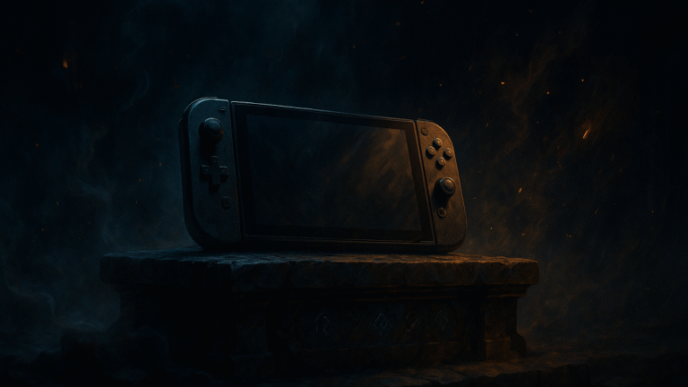 Nintendo Switch 2 na kamiennym ołtarzu – obrazek wyróżniający do artykułu o akcesoriach do Nintendo Switch 2