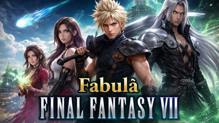 Fabuła Final Fantasy VII – pełna historia gry krok po kroku 1 Fabuła Final Fantasy VII – Cloud Strife, Aerith, Tifa i Sephiroth na tle Midgaru